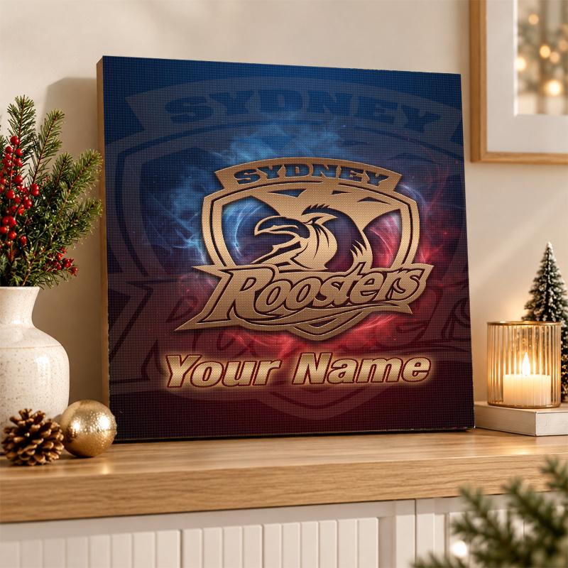 Sydney Roosters Custom Name Text 5D Diamond Painting Kit DIY Full Drill Diamond Art Decoration