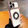 For Magsafe Wireless Charging Plating Transparent Phone Case For 17 16 15 14 13 12 11 Pro Max Plus 16E 17E Magnetic Cover