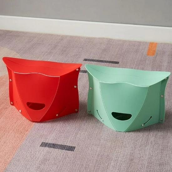 Portable Folding Plastic Travel Stool for Camping & Outdoor Use