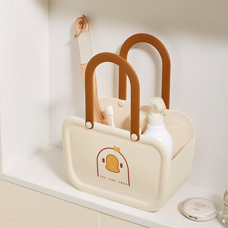 Portable Bath Basket Bathroom Basket High-capacity Storage Bath Bathroom Wash Bath Basket Toiletry Bath Supplies Storage Basket