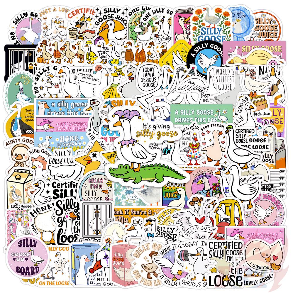 130Pcs/Set Silly Goose . Q Funny Slang Mini Diary Manual Stickers DIY Scrapbooks Album Decor Decals Stickers