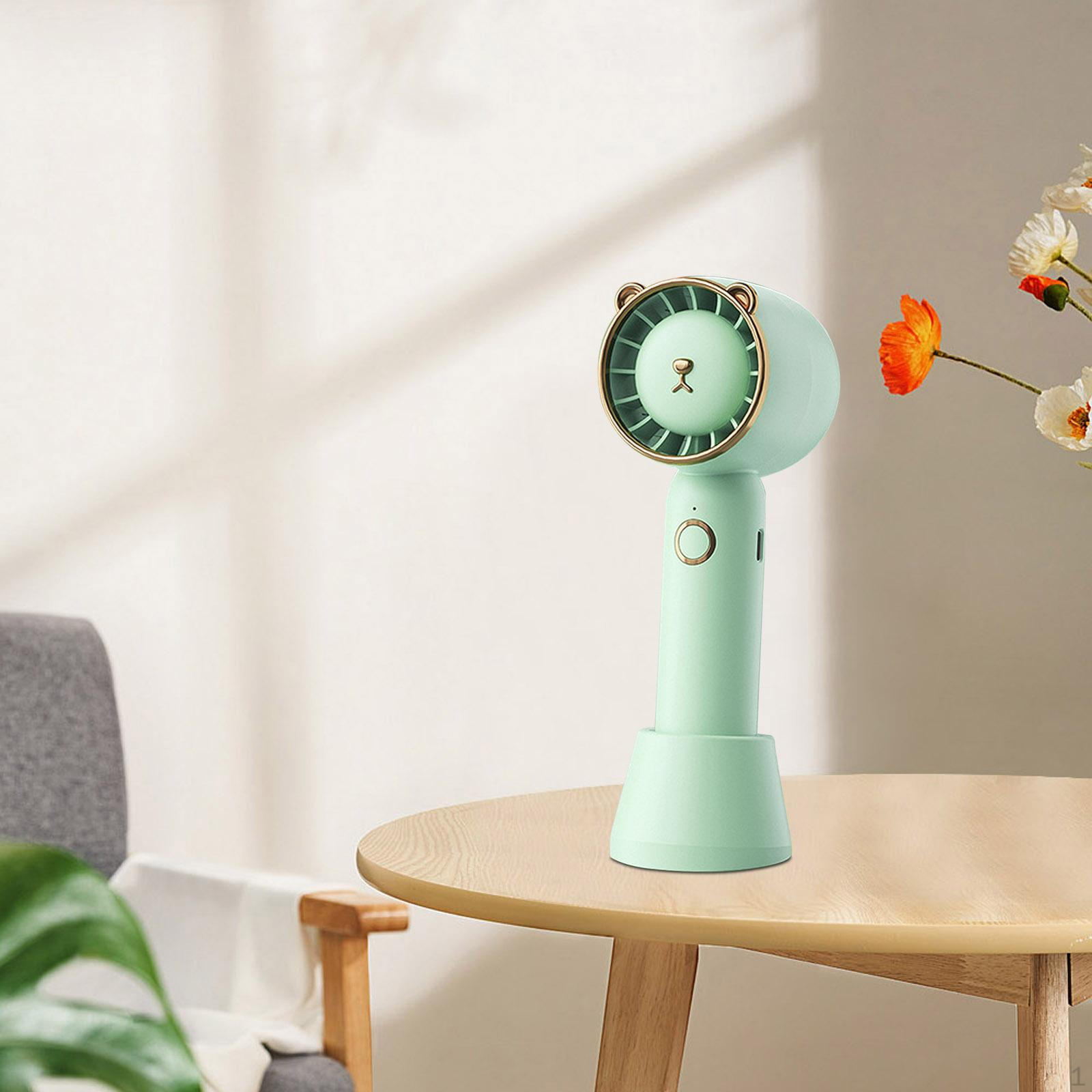 Compact Handheld Fan with Adjustable Speeds for Travel and Outdoor Activities зелёный