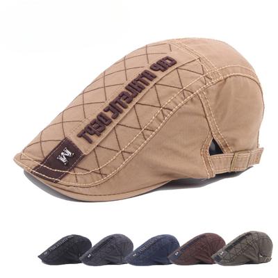 M Standard Embroidery Letter Cap Season Men'S Beret Foreign Trade Hot Sale Forward Hat