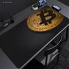 Large Gaming HD Mousepad Bitcoin Mouse Pad Anti-slip Rubber Mouse Mat Computer Gamer Desk Mat Stitched Edge Black Gamer Mousepad
