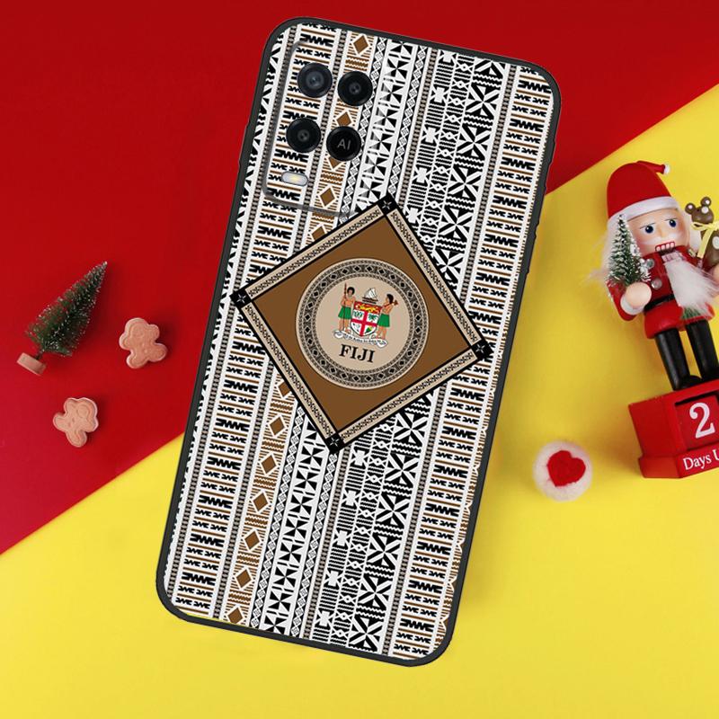 Fijian Masi Tapa For OPPO A96 A76 A16 A52 A72 A92 A98 A78 A58 A5 A9 A15 A17 A77 A53S A57S A94 A74 A54 Case