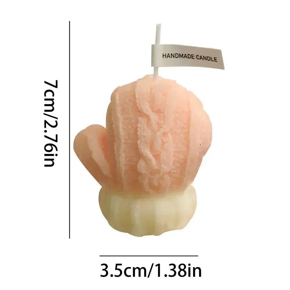 Christmas 3D Woolen Gloves Aromatherapy Candle Festive Scented Candle Handmade Christmas Ornament Gift Holiday Aromatherapy