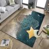 Golden Hamsa Symbol Office Rug Chair Mat, Entryway Carpet, Suitable for Front Door, Bedroom, Living Room, Desk, Holiday Gift