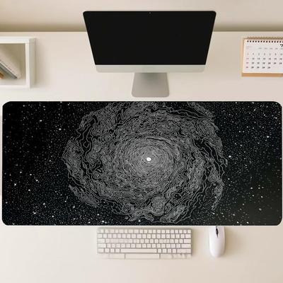 Cosmic Galaxy Black Hole Space Pattern Large Mouse Pad Non Slip Rubber Base Extended Desk Mat For Pc Laptop Office Daily