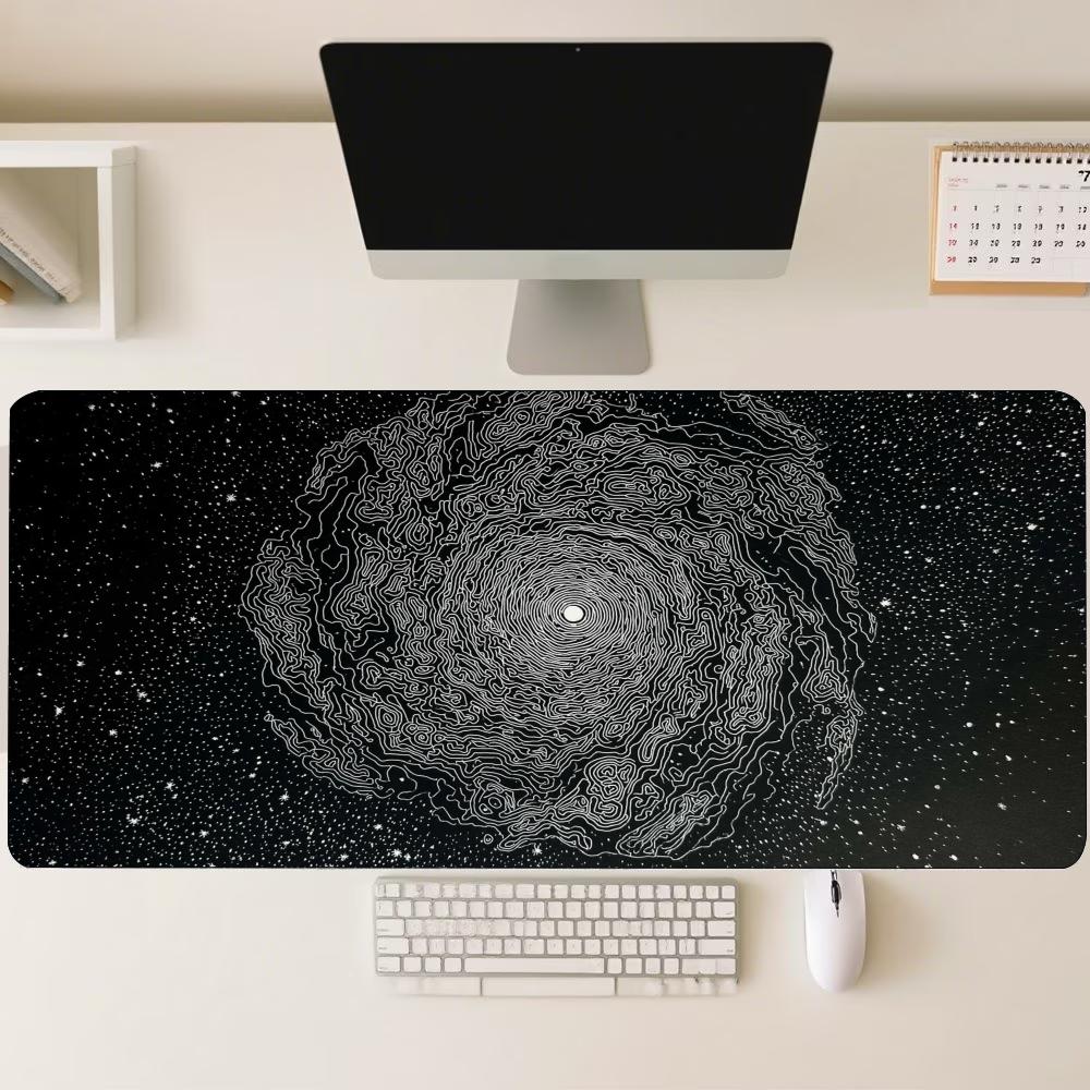 Cosmic Galaxy Black Hole Space Pattern Large Mouse Pad Non Slip Rubber Base Extended Desk Mat For Pc Laptop Office Daily