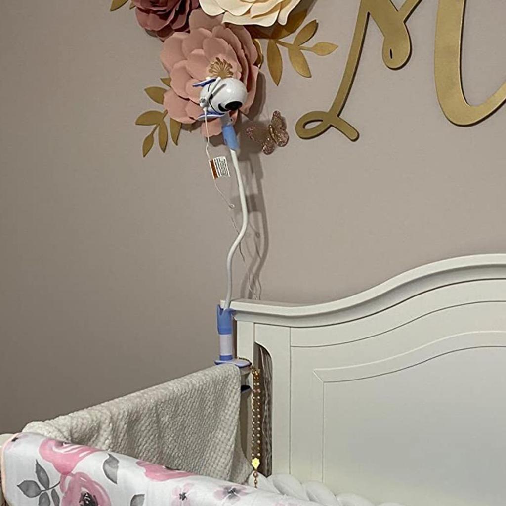 Baby Monitor Holder Flexible Baby Camera Bracket No Drilling Crib Cradle Rod Hose Holder Adjustable Twist Mounting