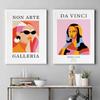 Mona Lisa Pop Fashion Art Print Vintage Yayoi Kusama Canvas Poster Minimal Abstract Cat Wall Pictures New Yorker Magazine Decor No Frame