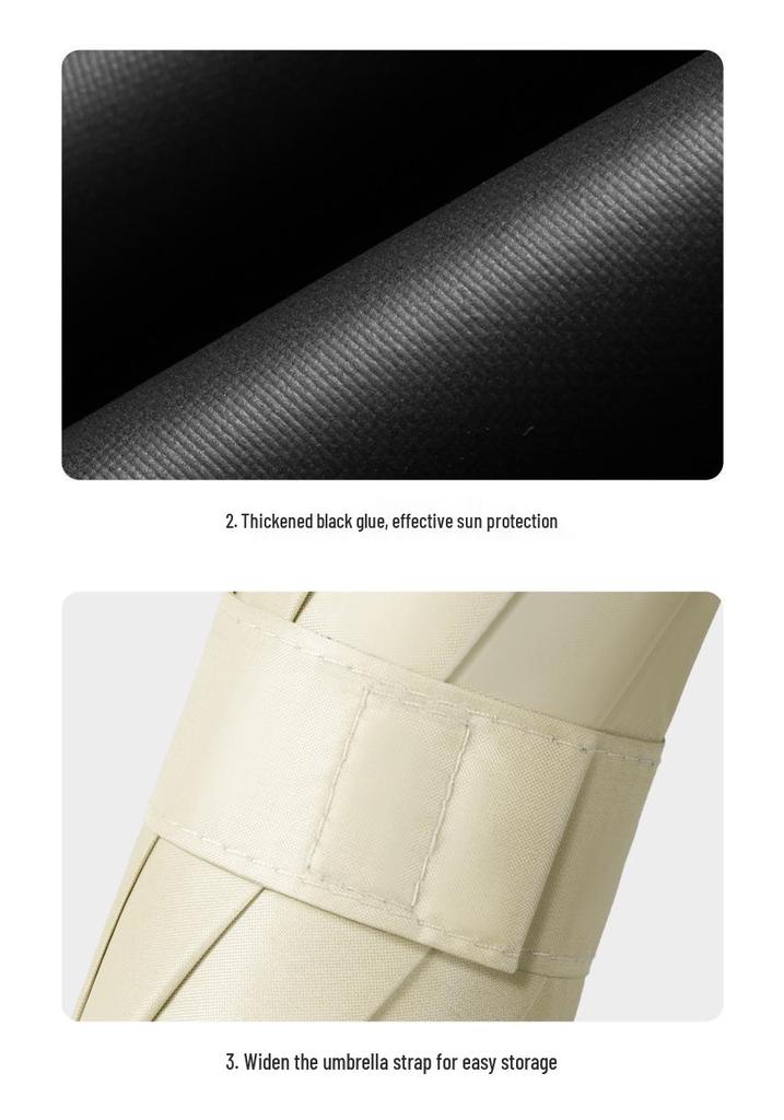 Compact Auto Folding Umbrella with Sun Protection, Portable with Ring Buckle, Suitable for All Weather