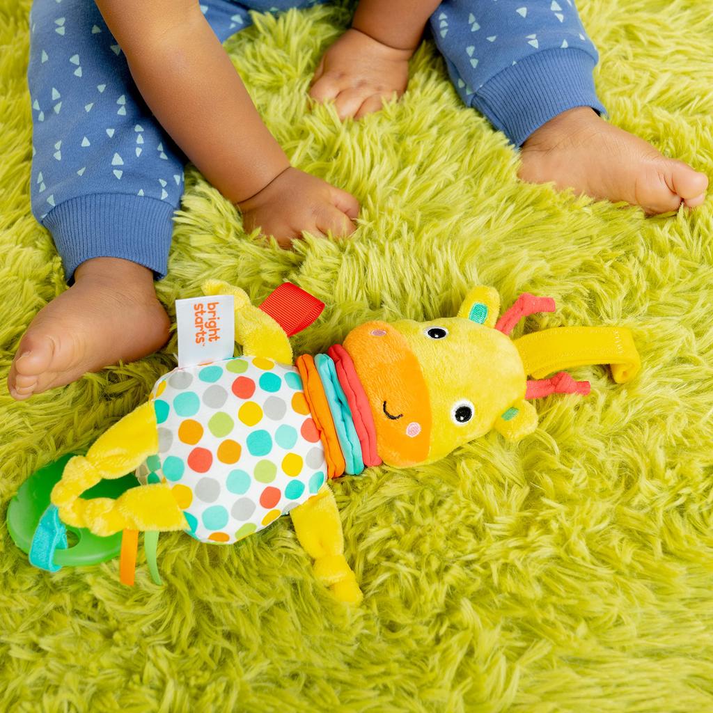 Bright Starts Giraffe Music Box (For Ages 0+) - Fingertips Development, Hand Play, Stroller Toy, 13088