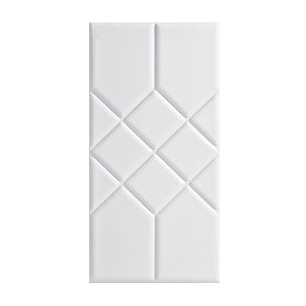 Tatami 3D Wall Stickers Anti-collision Rectangular Wallpaper Waterproof Self-adhesive Headboard Bed Soft Bag