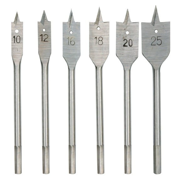 Vorel Spade Drills Set 6 Pcs 10 - 25Mm 22500