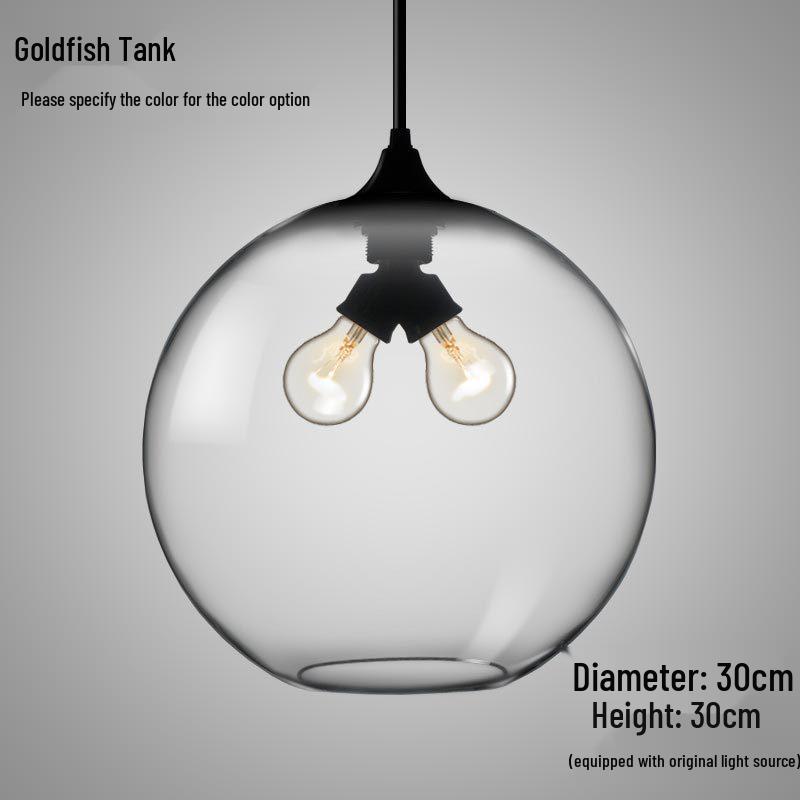 Nordic Retro Glass Pendant Light for Bar, Cafe, or Restaurant – Simple, Creative Single Head Lampshade Lighting