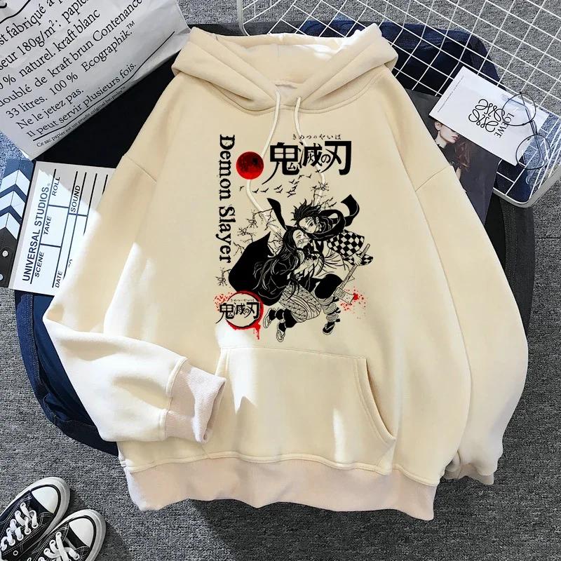 Demon Slayer Japanese Anime Hoodie 2000s Japanese Style Y2k Men's Fashion Casual Hoodie Harajuku Cartoon Hoodie
