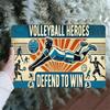 Metal Wall Art Volleyball Retro Poster Fan Gift for Men Garage Decor