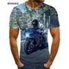 Men's Motorcycle Cool Racing Driver T-Shirts Summer Short Sleeve 3D Print Moto & Biker Street Style Male Tees 6XL Plus Size Tops