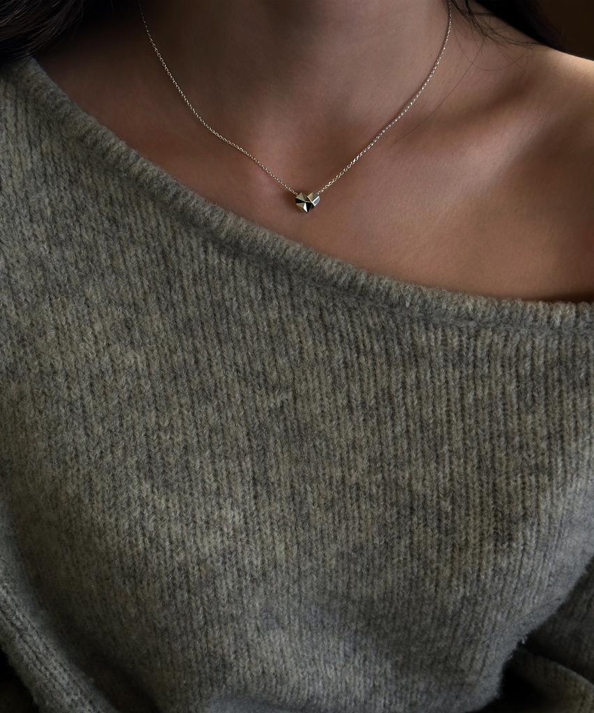 Chalangsi Square Heart Necklace 925 Silver