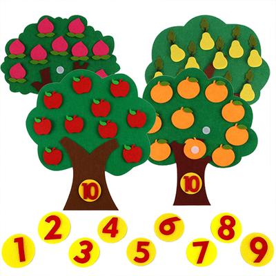 Felt Kit Fruit Tree Felt Non-Woven Handmade Diy Pairing Apple Tree School Classroom Rewards Teaching Incentive Supplies Gift Tmz