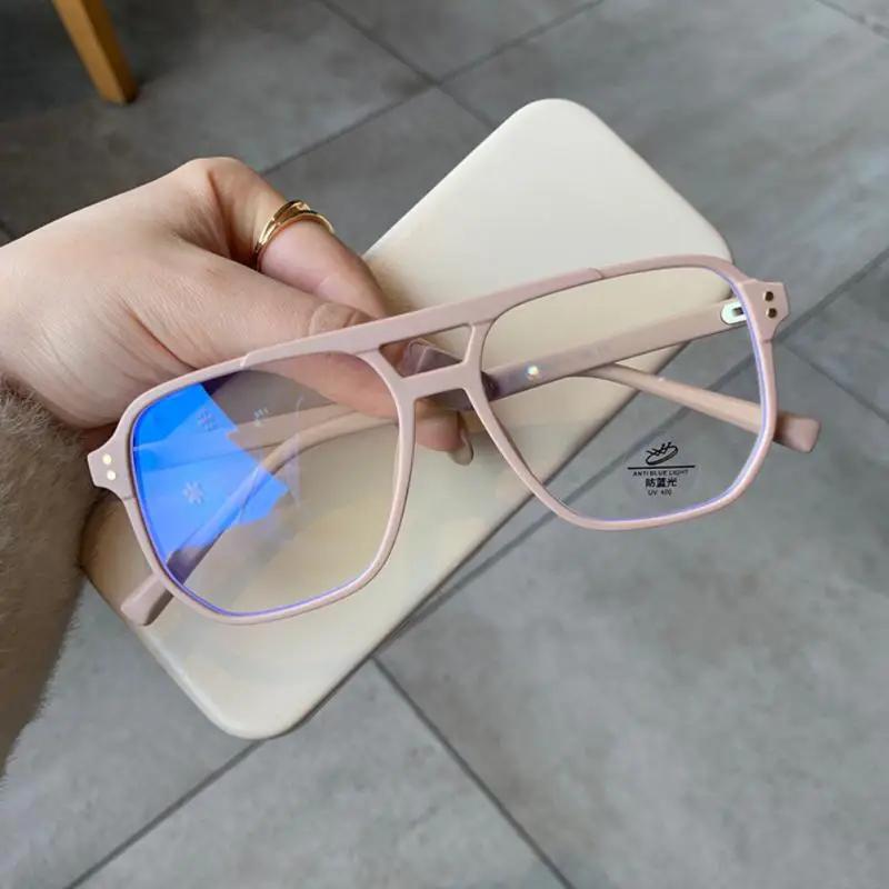 Retro Fashion Women Anti-blue Light Glasses Men Women Transparent Computer Glasses Frame Eyeglass Square Eyeglasse