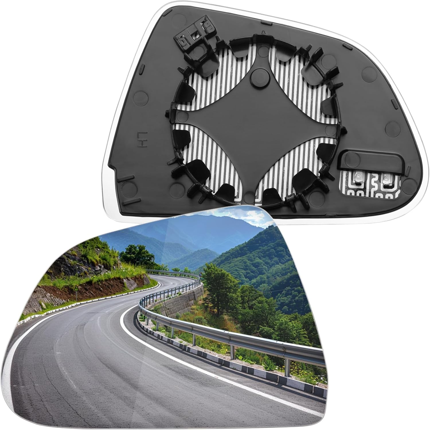 Driver Side Mirror Replacement for Tesla Model 3 Model3 2017 2018 2019 2020 2021 2022 2023 - Left Side Mirror Glass, Rear View Mirrors Glass with Driver Side (Left)