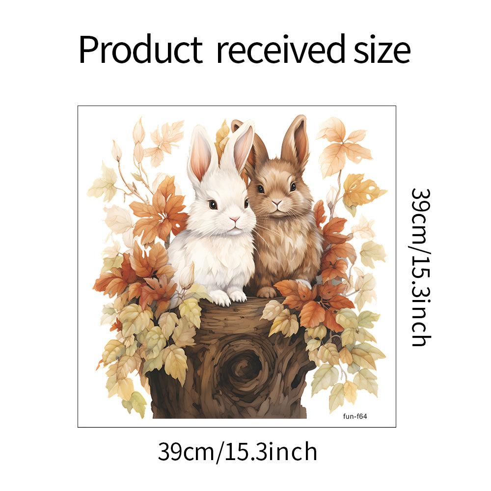 

Fun-f64 Мультфильм Кролик Любители Падающих Листьев Спальня Гостиная Стена Украшает Декоративные Наклейки На Стены 39*39CM/fun-f64