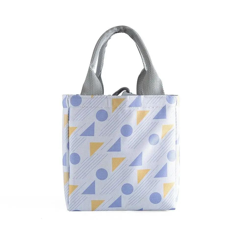Oxford Cloth Insulated Lunch Bag Simple Large Capacity Portable Lunch Box Food Bags Women