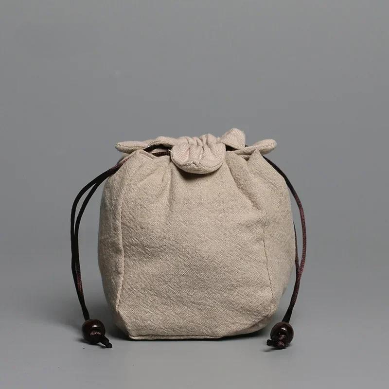 Thickened Storage Bag Ceramic Covered Bowl Teacup Travelling Drawstring Bags Multi-functional Medium Teapot Cloth Pouch