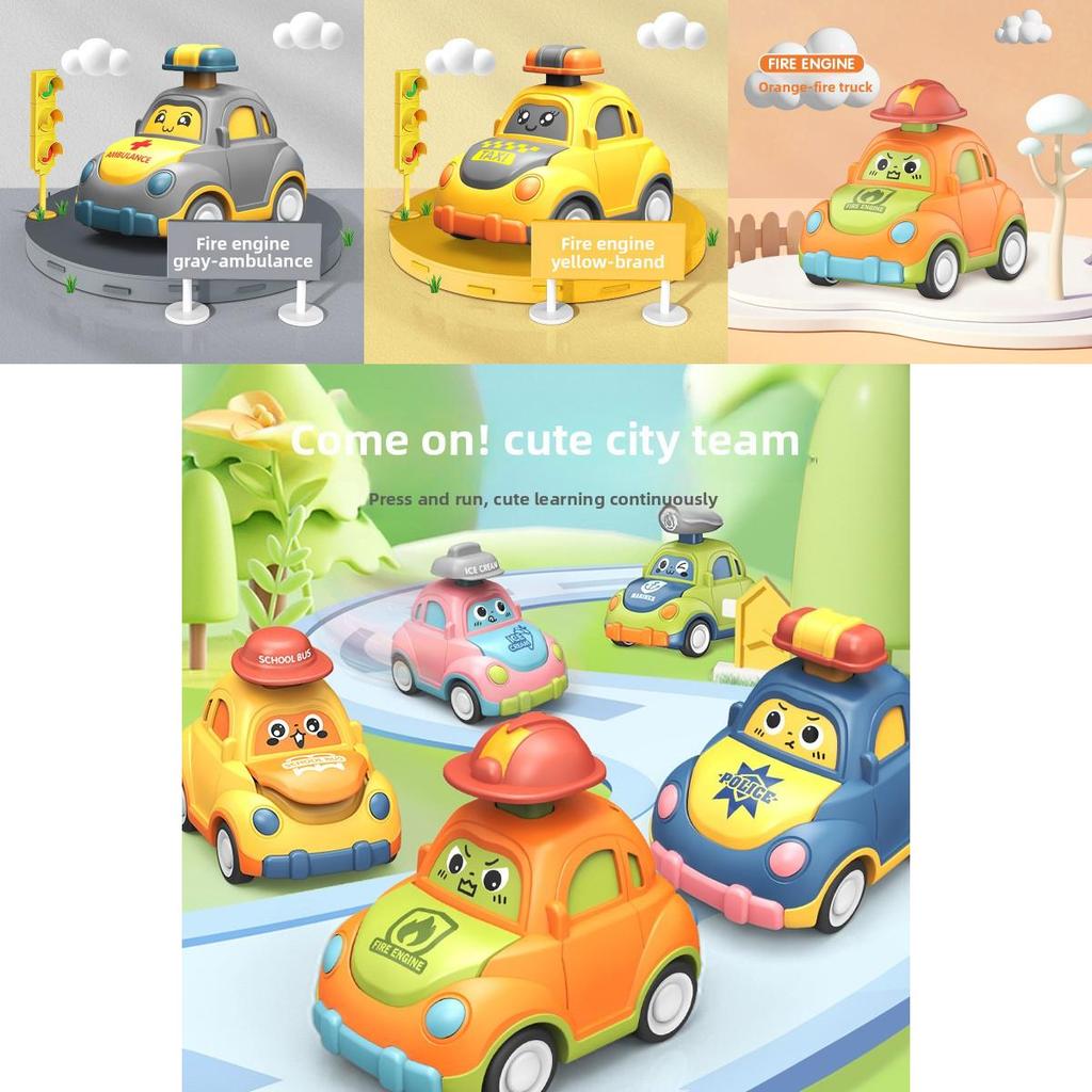 Kids Press And Release Toy Car With Plastic Material For Educational Play And Gift For Toddlers