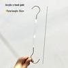Large Transparent Crystal Acrylic Clothes Hook Clip with Stainless Steel for Socks and Pants