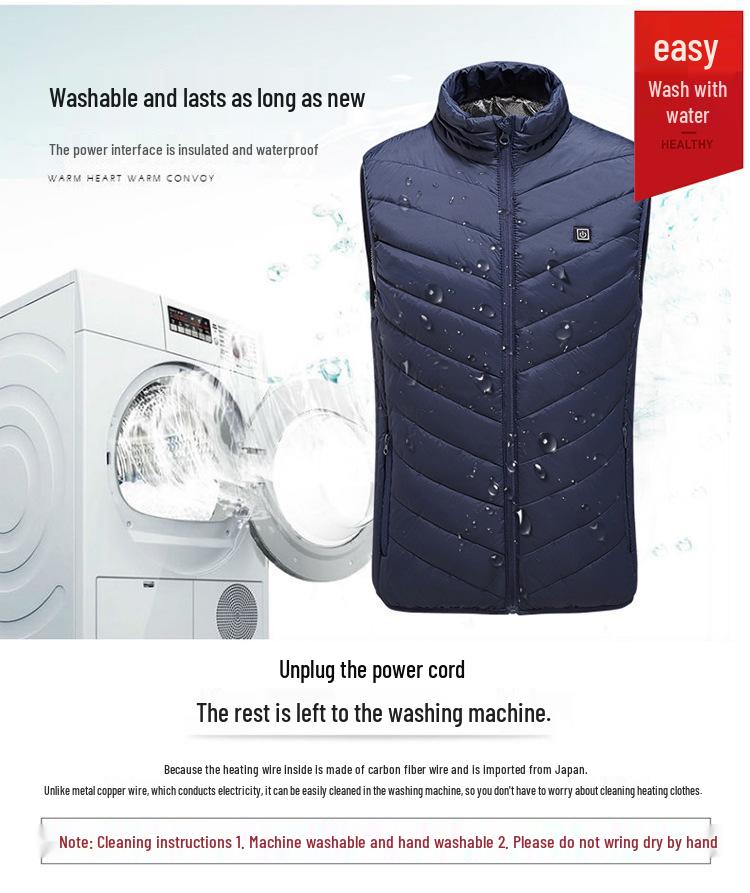 9-Zone USB Heated Vest: Unisex Electric Smart Heating Cotton Apparel