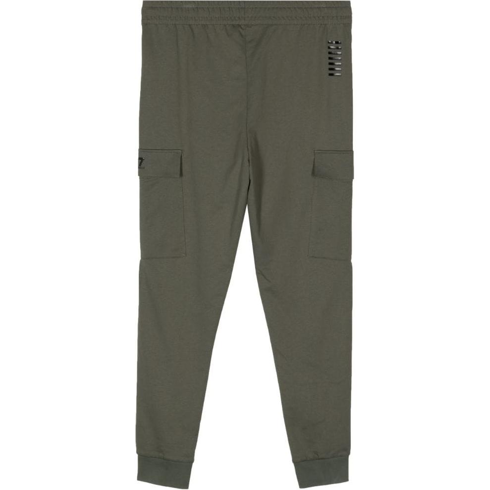 Emporio Armani EA7 Logo Print Pocket Elastic Waist Cuffed Casual Pants Men Bottoms Green 8NPP59-PJ05Z-1845
