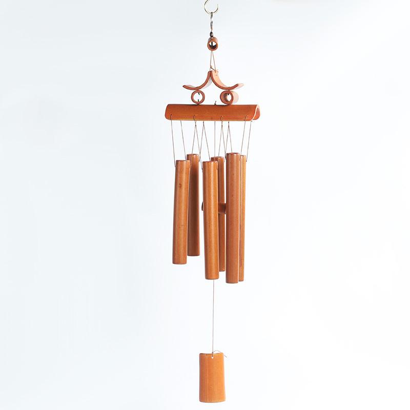 Handmade Tubes Bamboo Bell Natural Wind Chimes  Indoors Pendant Balcony Home Hotel Decor Outdoor Yard Garden Windchime Crafts