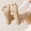 5 Pairs Toe Socks Women High Quality Cotton Five Finger Socks Middle Tube Crew Socks with Separate Fingers Four Seasons Hosiery