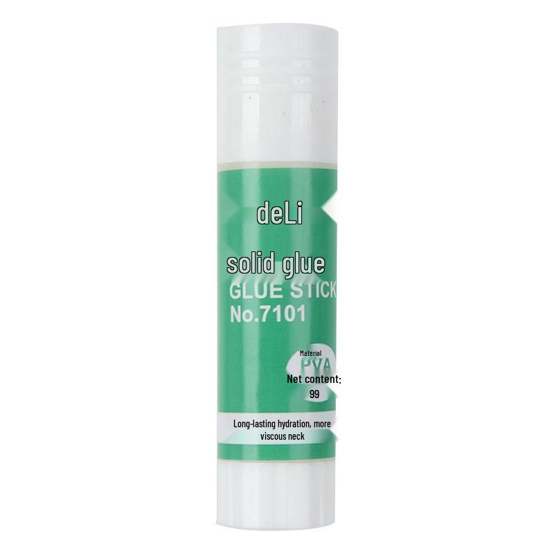 Deli 7102 White Solid Glue Stick - Formaldehyde-Free Craft and Office Supply