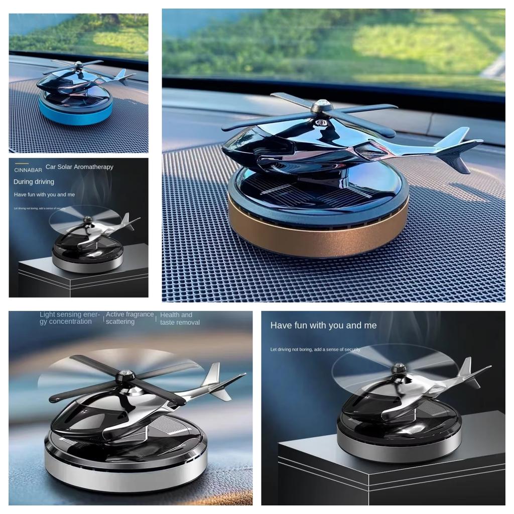 Helicopter Car Air Fresheners Helicopter Shape Dashboard Car Aromatherapy Diffuser Rotation Car Perfume Diffuser Ornament