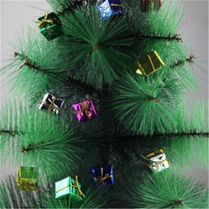 12/24PCS Mini Xmas Gifts Boxes Christmas Ornaments Gifts Xmas Tree Hanging Pendants For Navidad Party Decorations Supplies