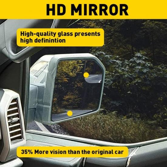 Right Pass Mirror Glass w/Holder for 15-20 F150 Heated w/Blind Spot Detection EV