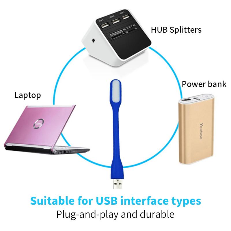 2/4/5 PCS USB LED Light Portable Book Reading Light 5V  Mini USB Table Lamp Foldable Eye Protection Night Light