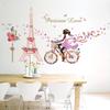 SK9006 Blumenfee Fahrrad Turm Mädchen Schlafzimmer Wohnzimmer Café Wandaufkleber