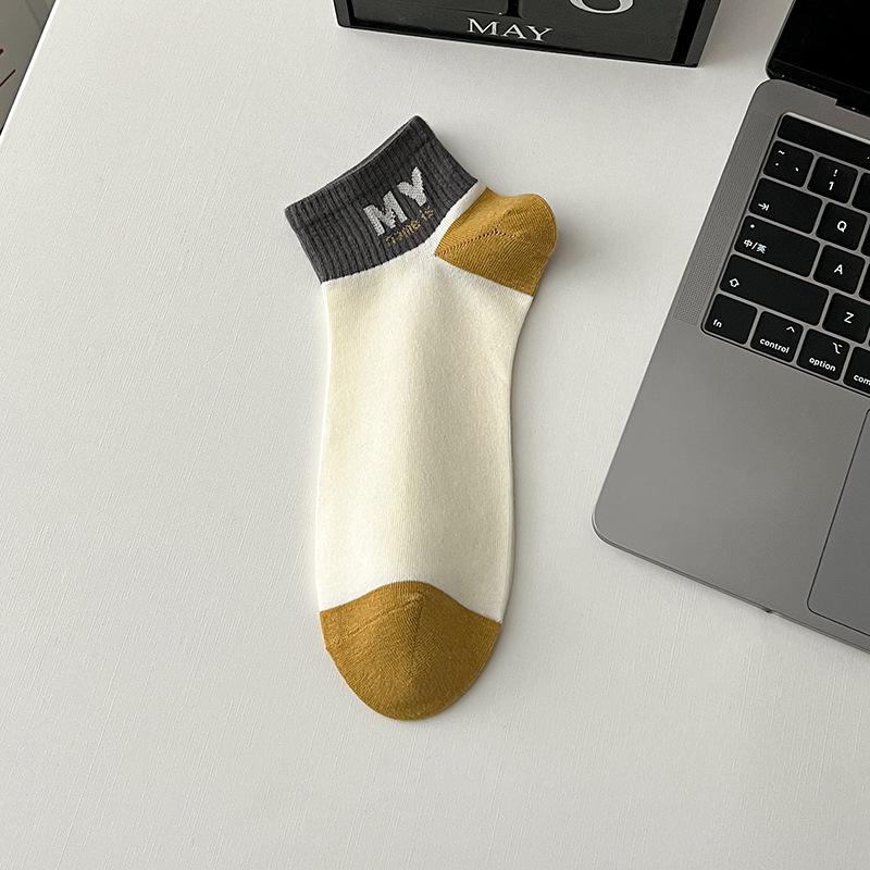 Zhuji Men's Summer Short Cotton Socks - Deodorant, Sweat-Absorbent, Low-Top Mid-Tube Style