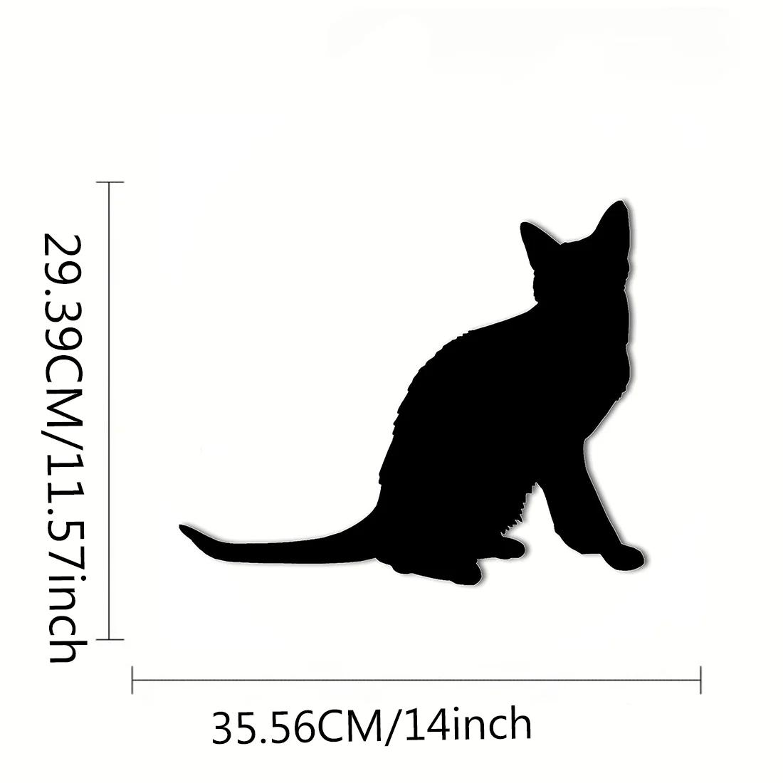 

Silhouette de Chat Korat – Décoration Murale Métallique Élégante, Décoration Artistique pour Mur и Wall Decoration en Fer чёрный