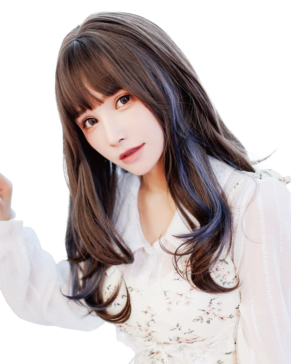 

Wig Long Wave Wig Small Face Wig [TefuRe] C-8276-LtBl