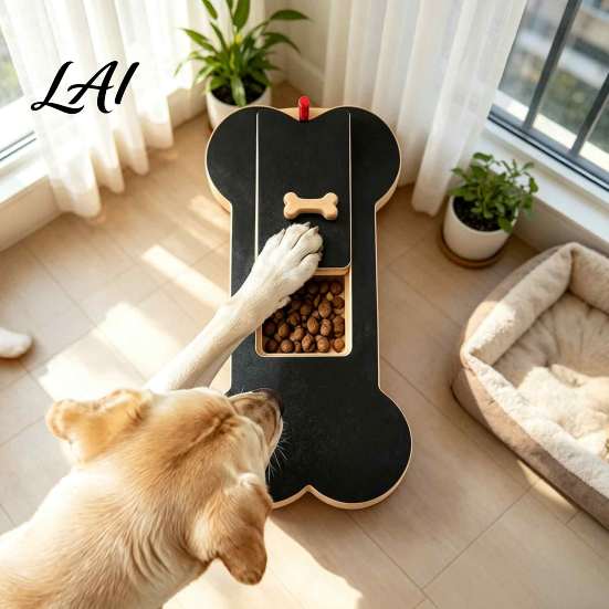 Dog Nail Scratch Pad Adjustable Board with Treat Box Wooden Pet File Puppy Care Tool Pad Interactive Toy for Stress-free Paw Large Dogs