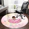 Charming Princess Chair Mat: Magical Floral Decor for Home Office Living Room Bedroom Gift, Elegant Pink Butterfly Rug Carpet1118078a