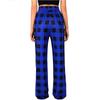 Pantaloni de modă pentru femei cu picioare drepte Pantaloni de pijama confortabili în carouri elastice cu șnur