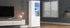 70*35*180cm Display Cabinet with Drawers, Glossy, Glass with LED Lighting, Tall Cabinet, Standing, Partition Storage, Recommended Load Capacity 45kg