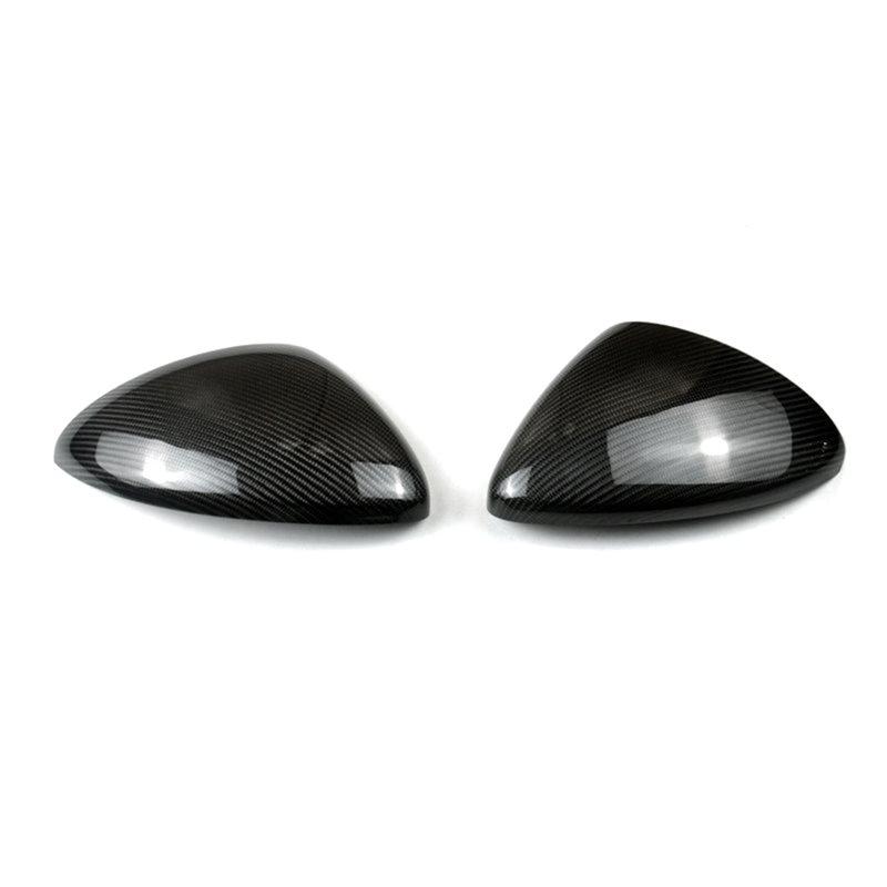 True Carbon Fiber Rearview Mirror Cover Side Door Wing Mirror Cap For Panamera 970 2014-2017 Carbon Fiber Pattern